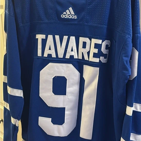 adidas Blue Climalite Athletic Jersey with White Logo - Picture 3 of 3